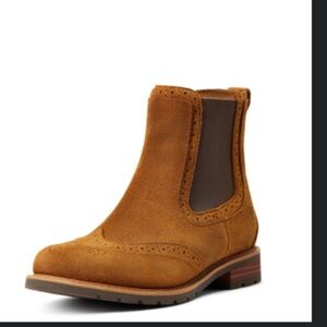 Ariat Wexford Brogue Leather & Suede Wingtip Waterproof Chelsea Boots